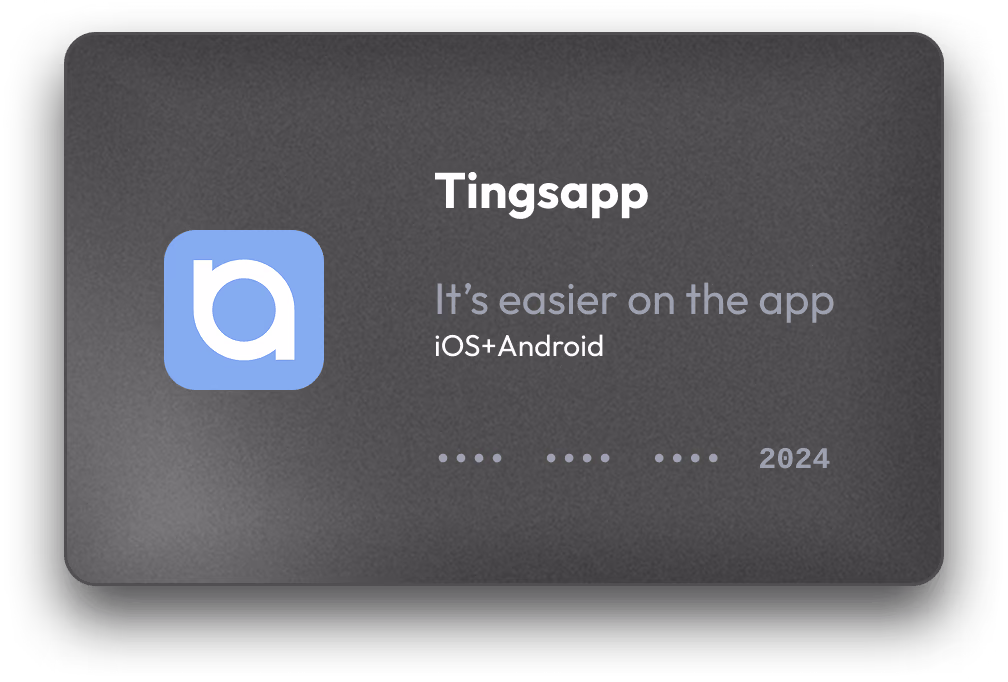 Tingsapp card
