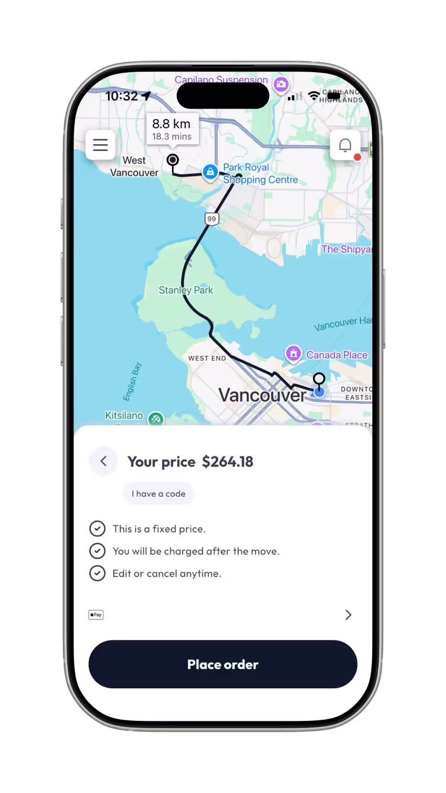 Upfront price
